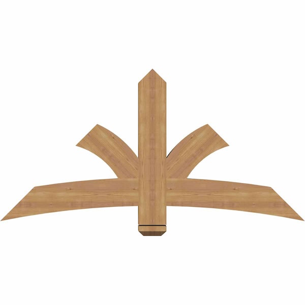 Ekena Millwork Davenport Timber Gable Bracket, Western Red Cedar, 60"W x 30"H x 3 1/2"D x 5 1/2"F, 12/12 Pitch GBW060X30X0406DAV00SWR - main